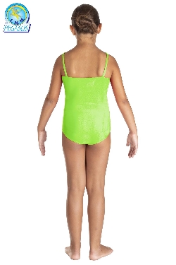 BODY LYCRA SPALLINE TINTA UNITA VERDE MELA BAMBINA